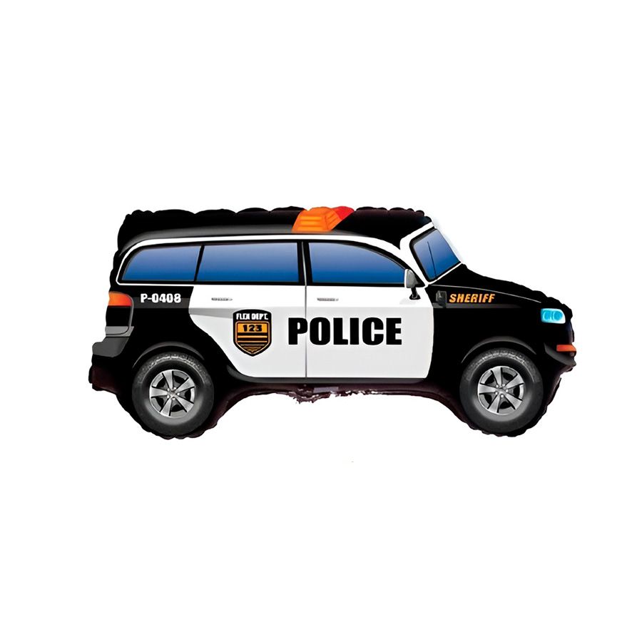 Balão Metalizado 29''/73cm Carro De Polícia - Pitter Pan Festas