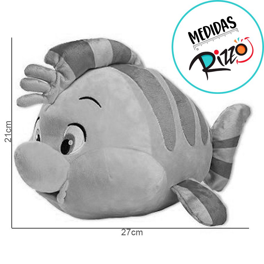 Pelúcia Linguado 21cm - Pequena Sereia - 1 unidade - Rizzo - Rizzo Balões