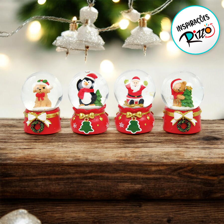 Marco Paul Palla Di Neve Con Luci LED Colorate – Pupazzo Di Neve – Base Cabina – Batterie Incluse – 9cm - 2
