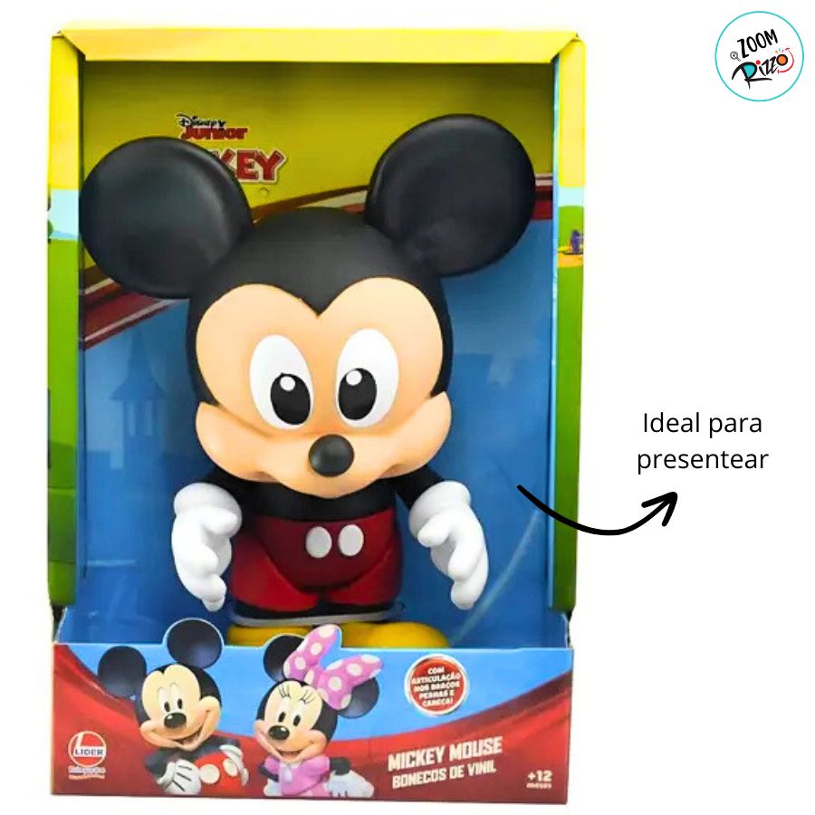 Mickey Mouse Rizzo Boneco Mickey Mouse Articulado de Vinil - 26cm - 1 unidade - Disney ...