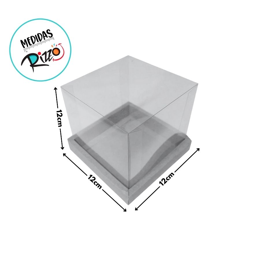 Pvc Bolo Caixa Para Bolo Pvc Base Prata Texturizada - 12x12x12cm - 5 unidades ...