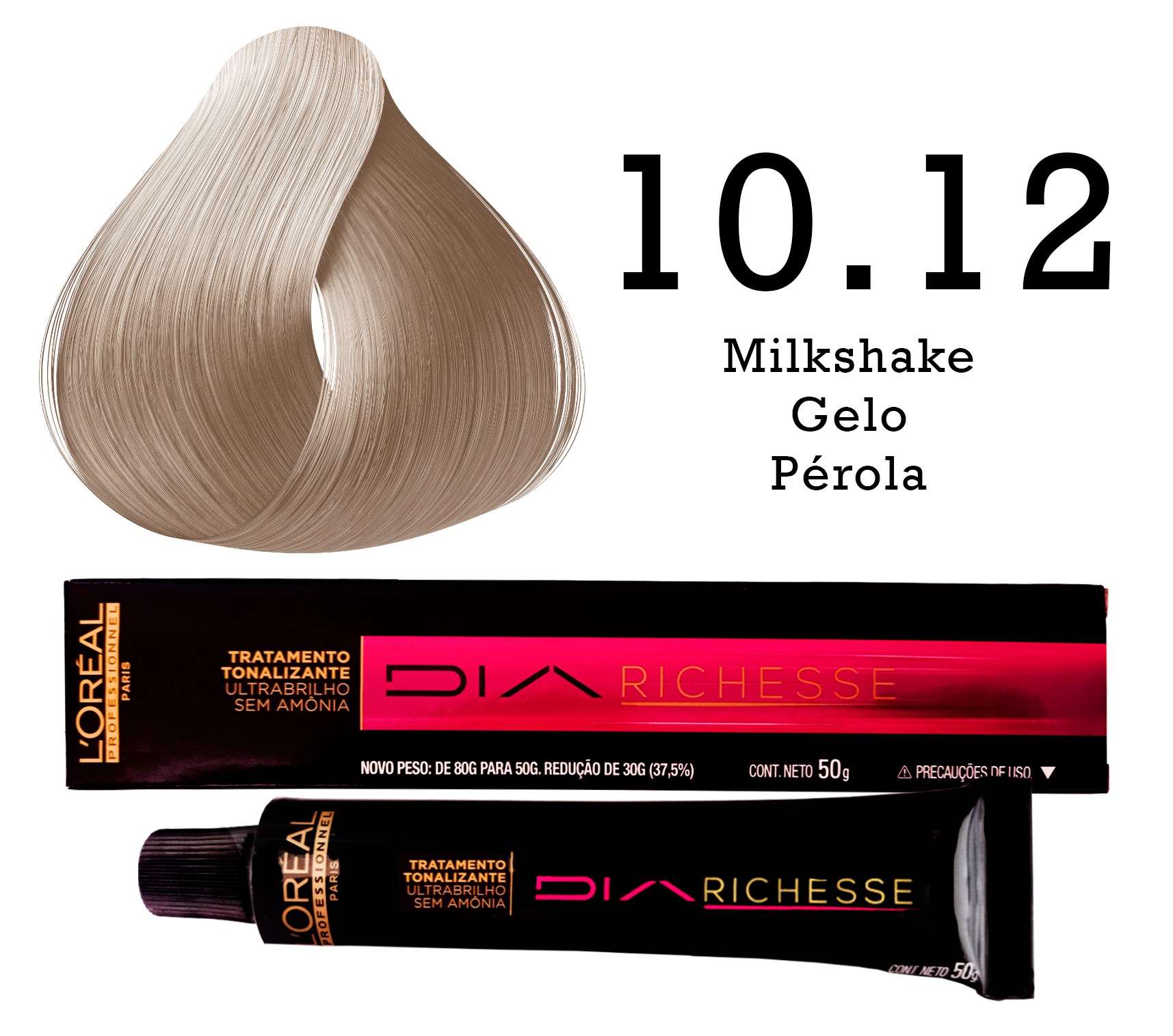 Tonalizante Diarichesse 10.12 Milkshake Gelo Pérola 80g - L'Oréal