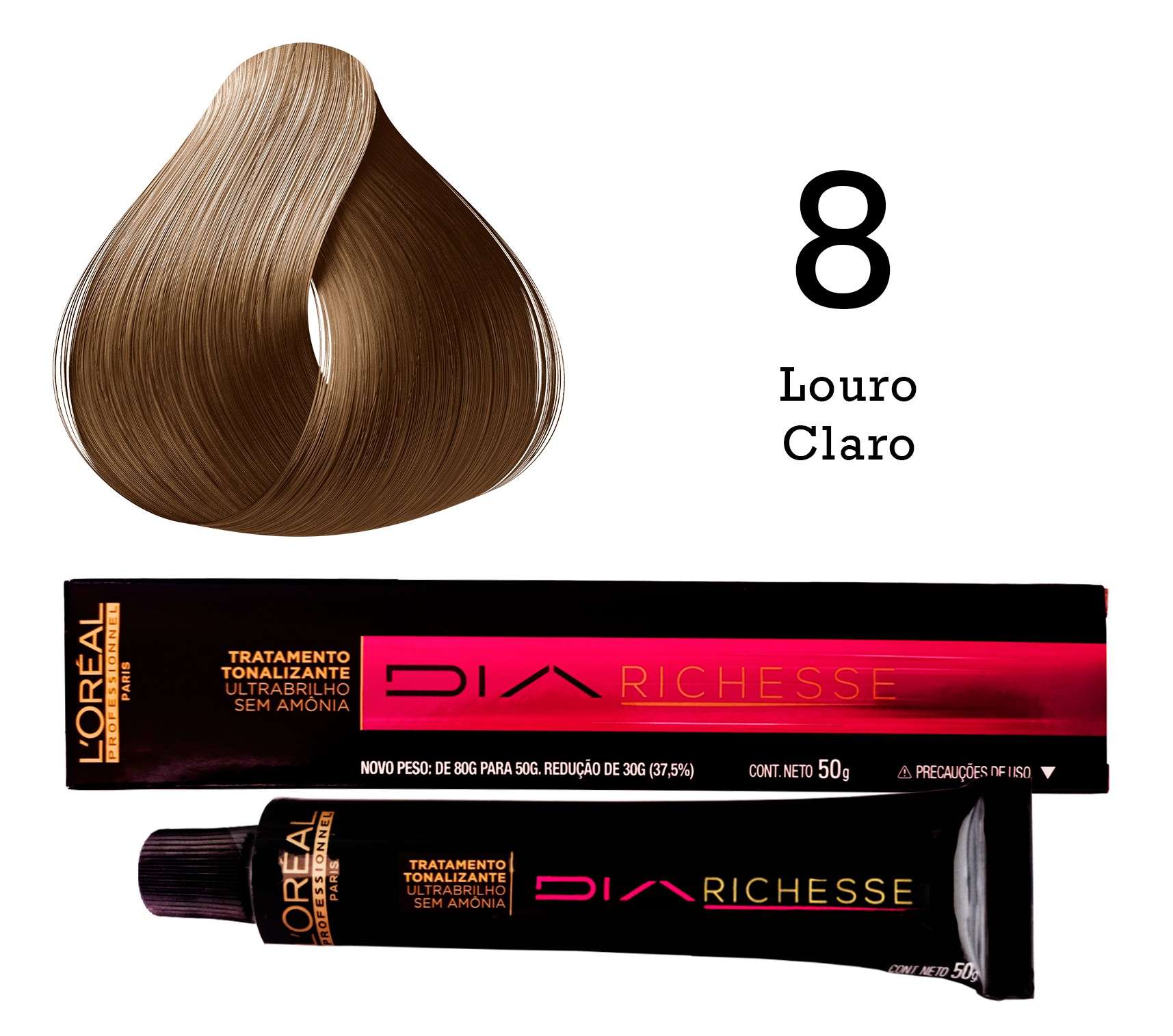 TONALIZANTE LOREAL PROFESSIONNEL - DIA RICHESSE 8 - LOURO CLARO