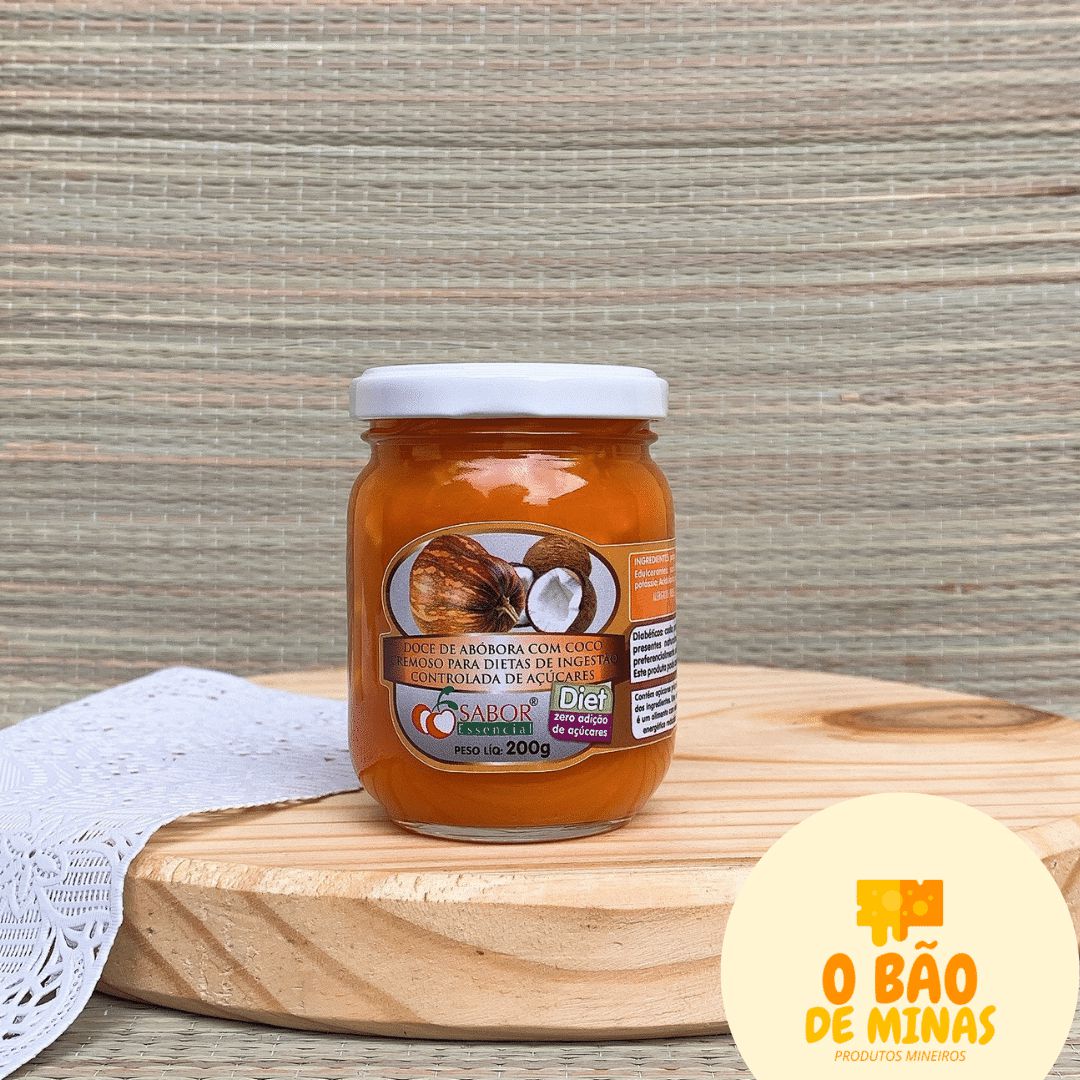 Doce de Abóbora com Coco Zero açúcar - 200g - O Bão di Minas