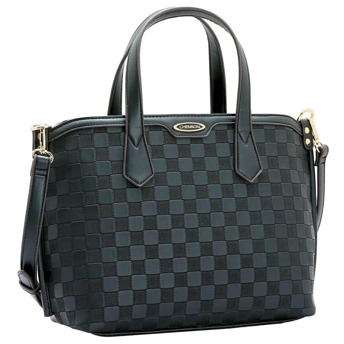 Bolsa Feminina Grande Chenson Alça Mão e Ombro Fresno Preta