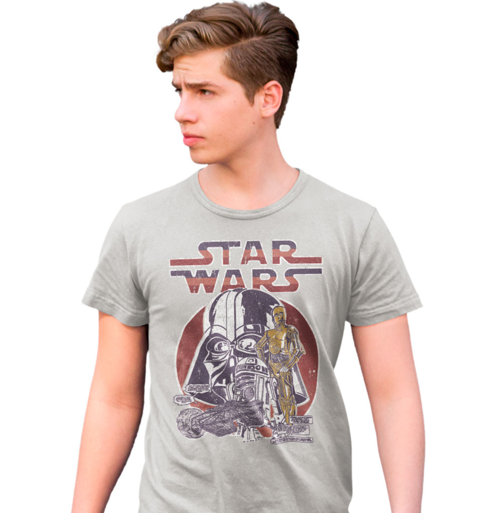 STAR WARS Herren Desert Droids Pullover Crew Fleece