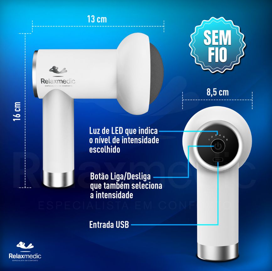 Massageador El Trico Port Til Corporal Orbit Touch Sem Fio Relaxmedic Boutique Sa De