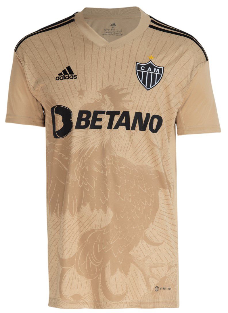 Camisa Atlético Mineiro Uniforme 3 Masculina - Dourada - Alga Sports
