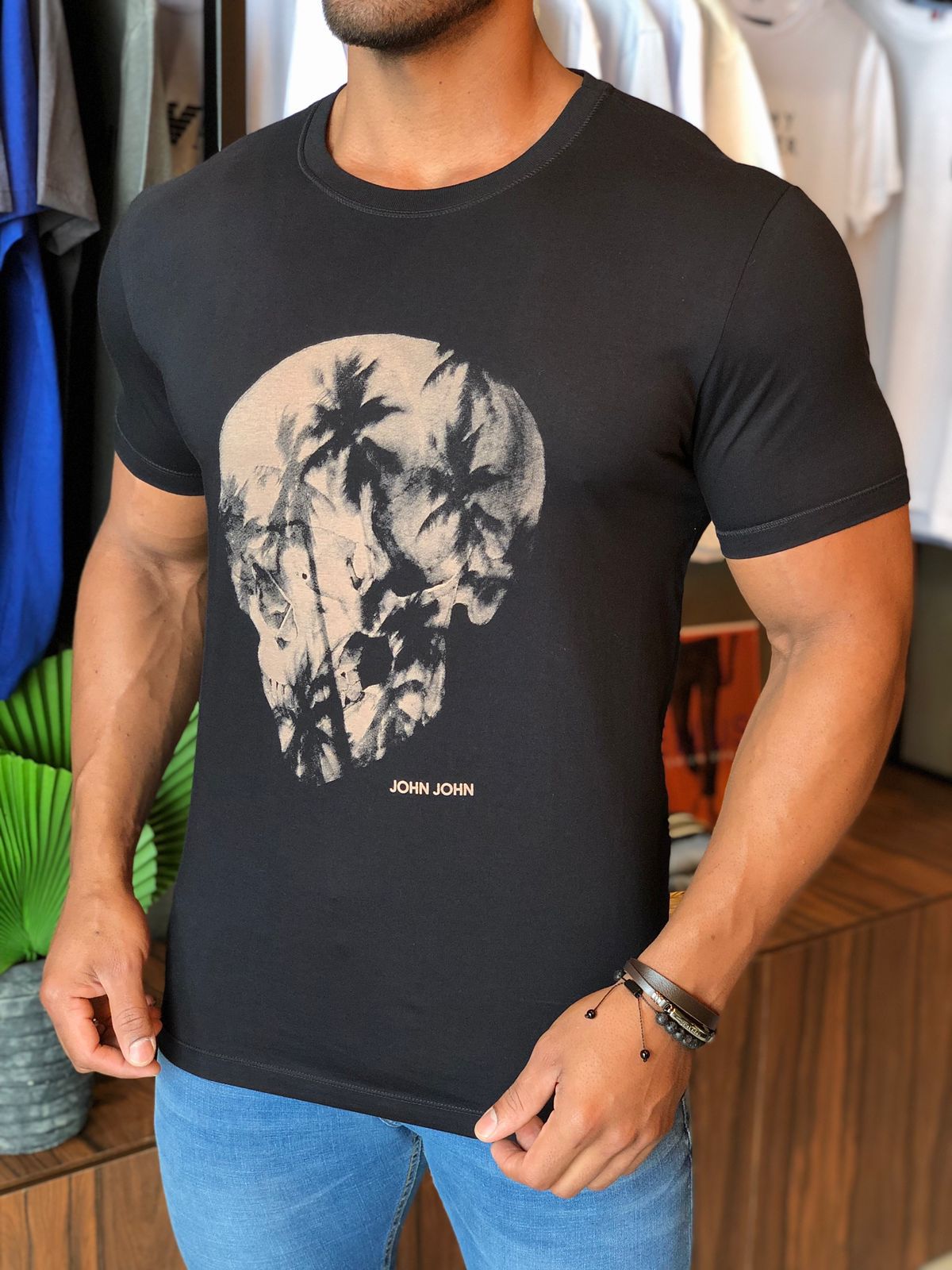 Camiseta John John Caveira Cinza - Compre Agora