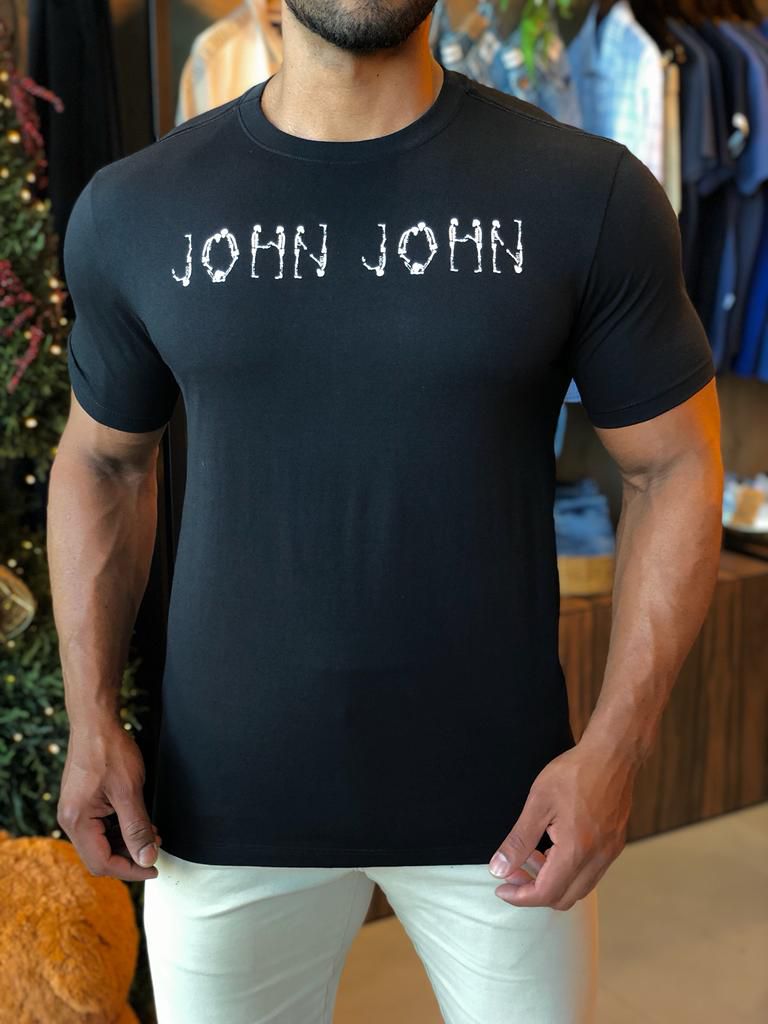 Camiseta John John Caveira Preta