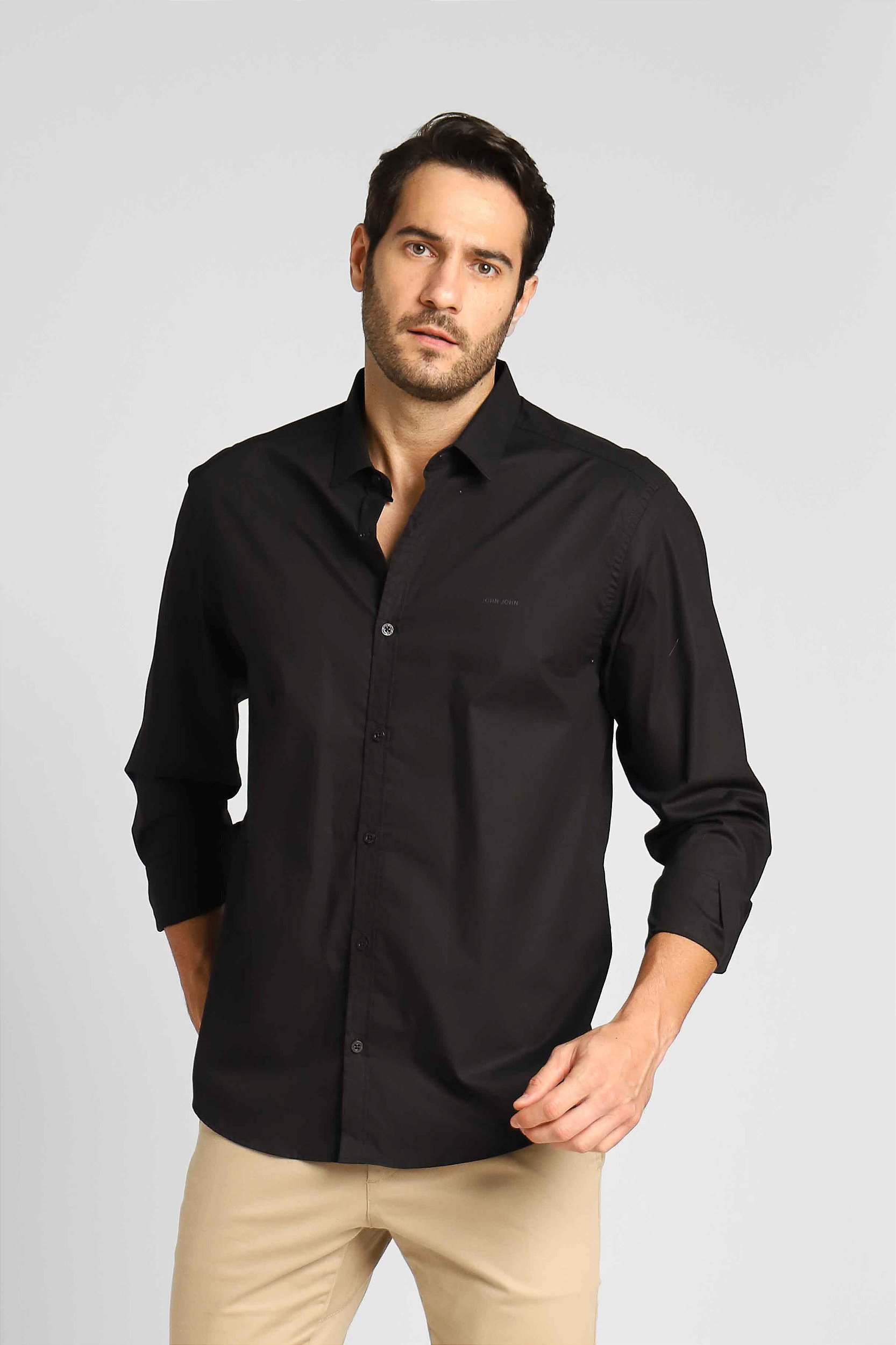 Camiseta John John Outline Flat Preto - HENRI STORE MULTIMARCAS