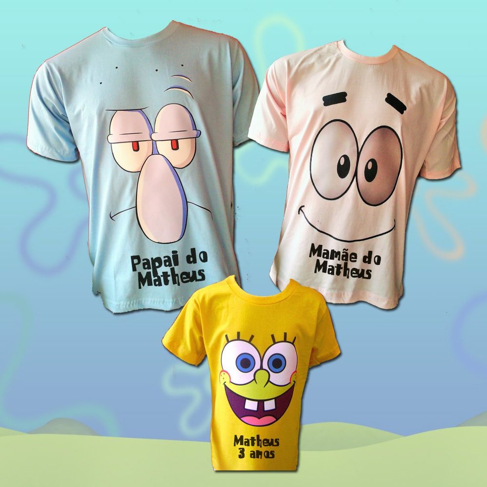 Camiseta bob esponja personalizada