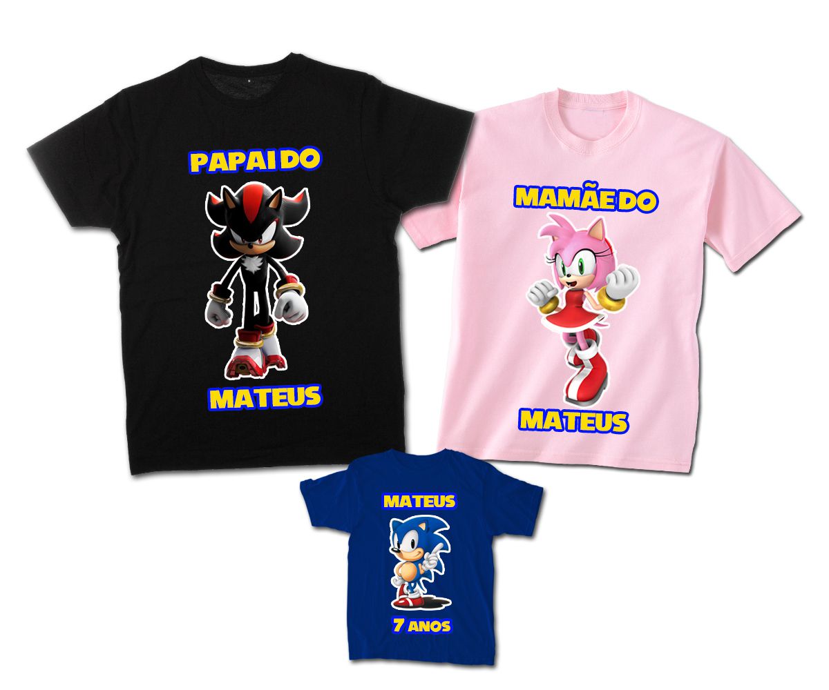 Kit Camiseta Sonic