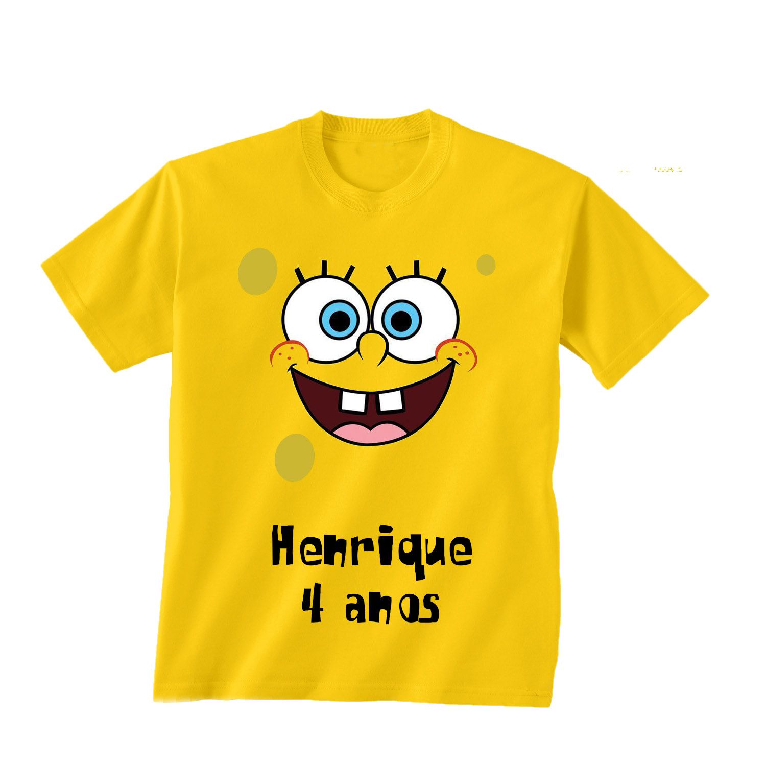 Camiseta Infantil Bob Esponja Personalizada - Espaço QK