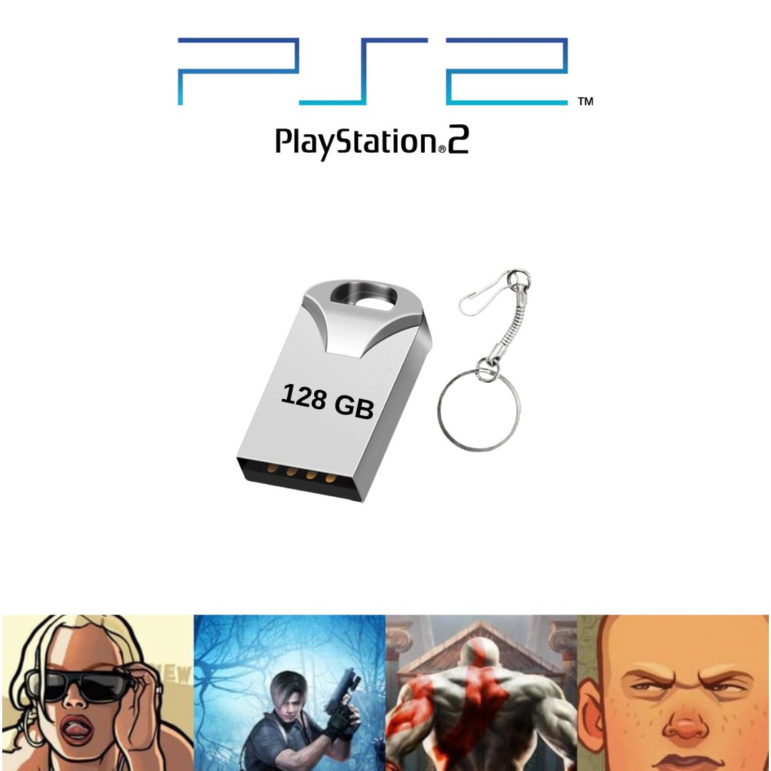 Kit Opl Memory Card Ps2 + Pendrive 64 Gb + Jogos