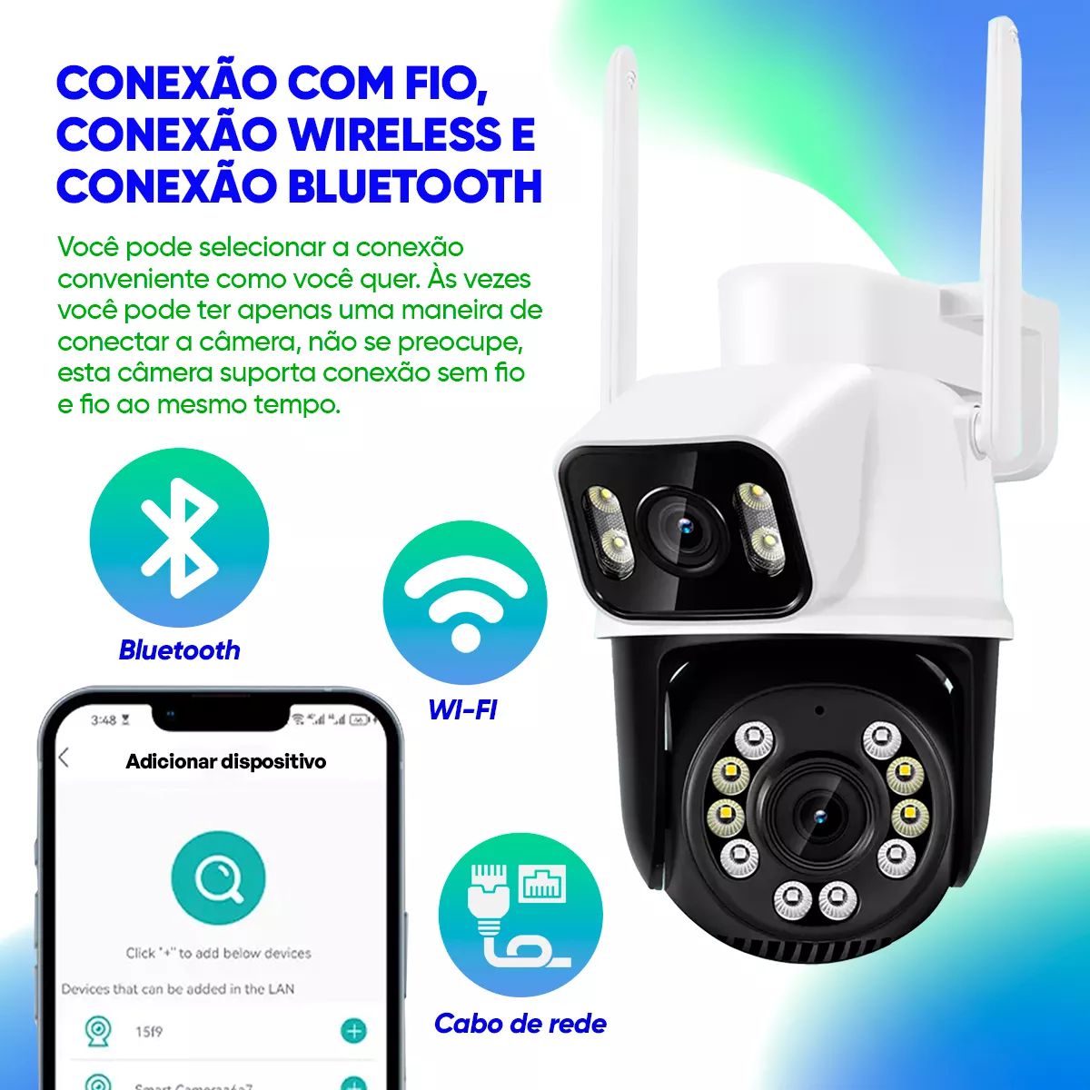 Câmera Segurança Externa Lente Dupla A28b Rastreamento zoom - MB UTILIDADES