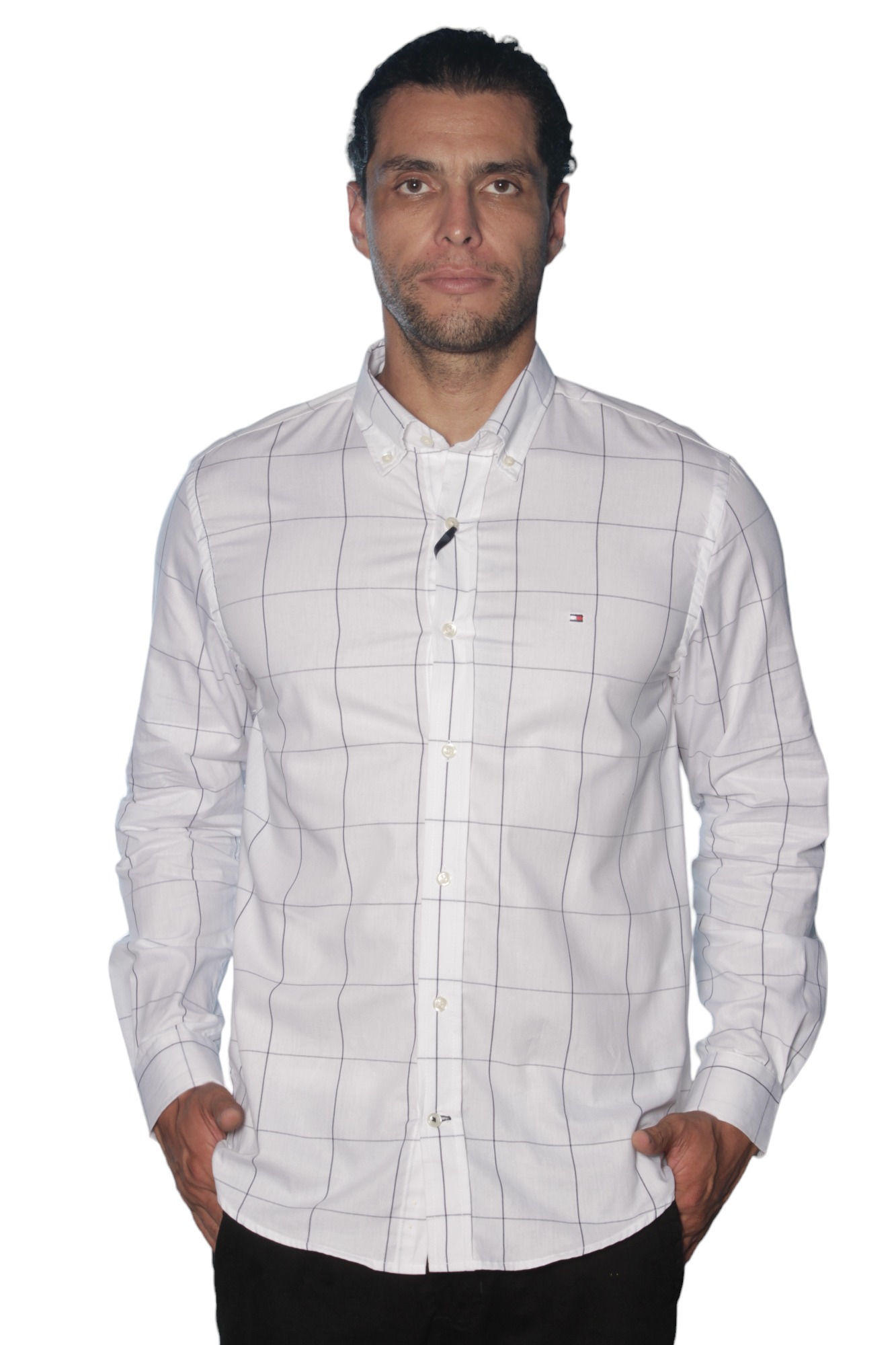 Camisa Tommy Hilfiger Masculina Regular Fit Xadrez Branca - Gareth | Store  Men