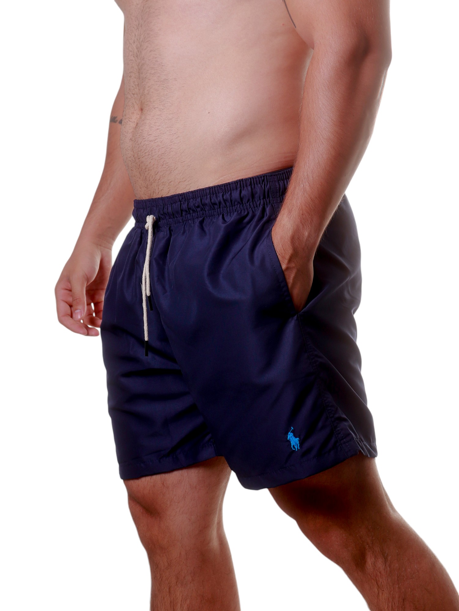 Shorts De Lã Southpole Masculino - Azul Marinho | Cintura Elástica Com Cordão | Conforto Básico