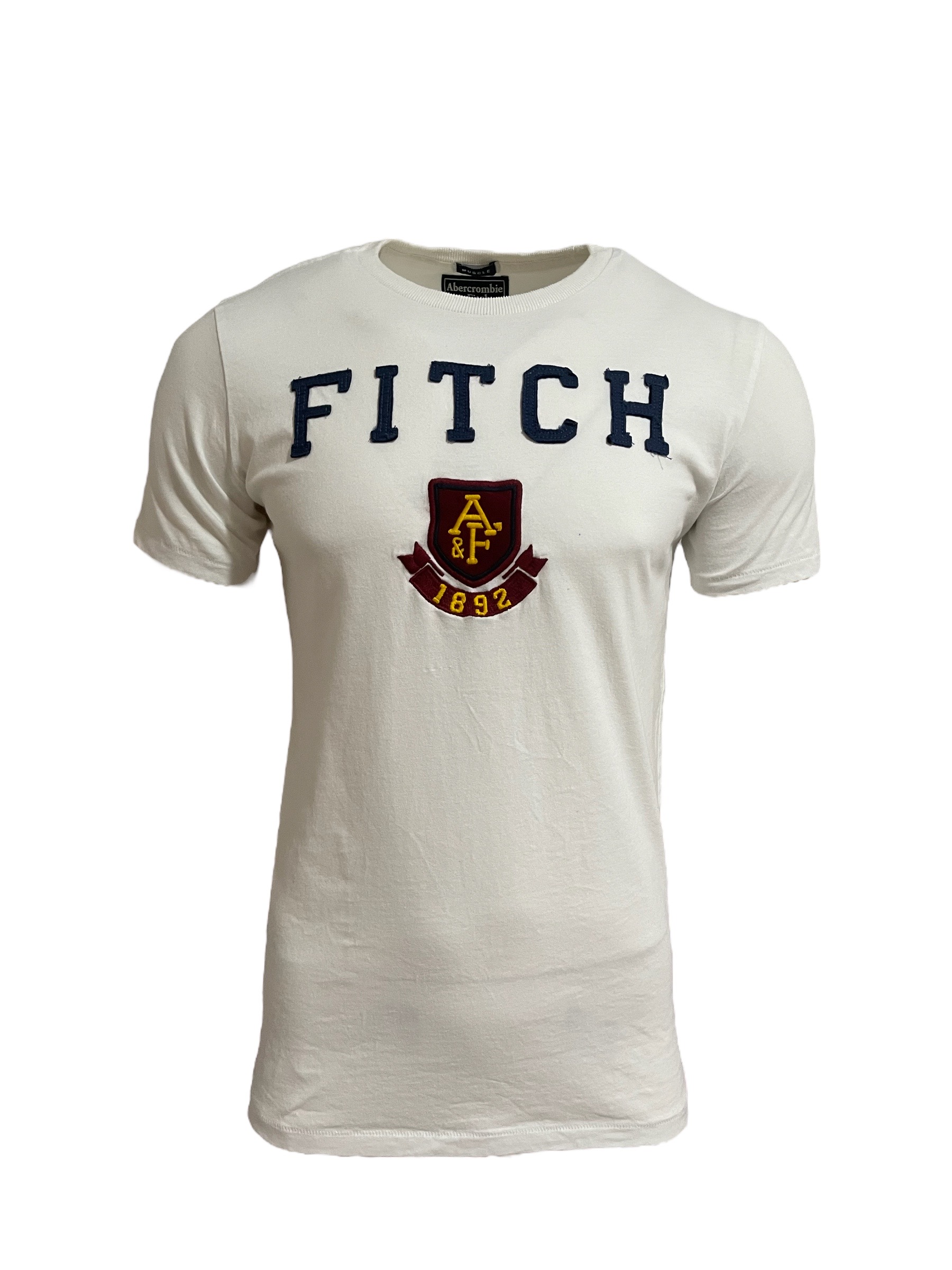 Camiseta Abercrombie Masculina 1892 Branca - Gareth | Store Men