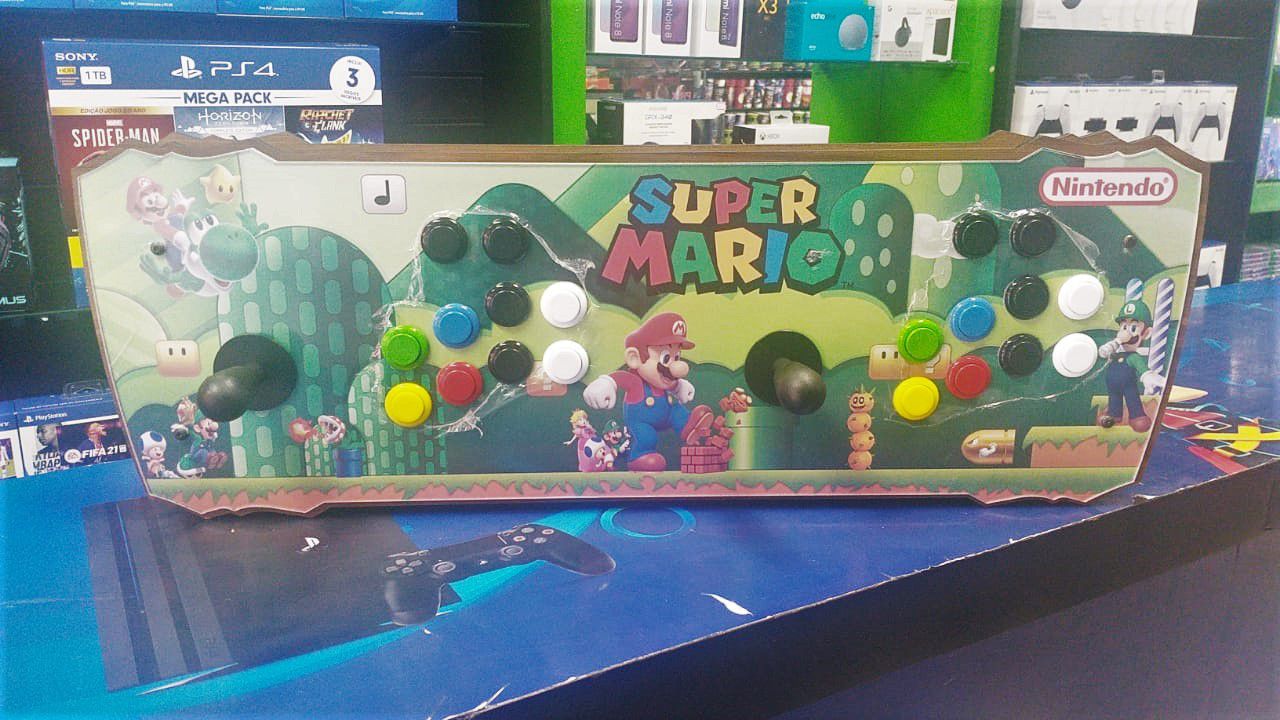 Arcade Fliperama Portátil 2 Jogadores - Super Mario - Arcade Play
