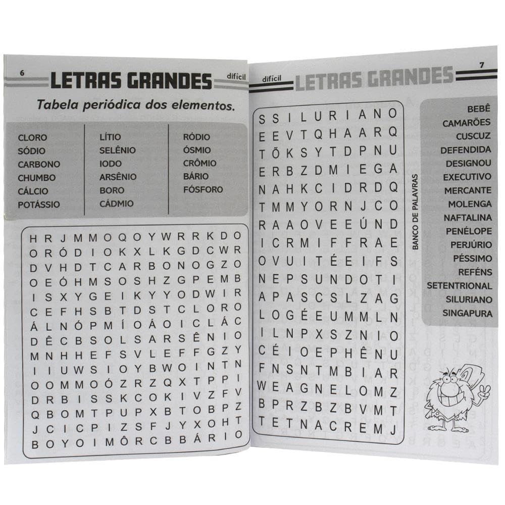Desafie sua mente com Caça-Palavras Letras Grandes Difícil V1. - Brazil ...
