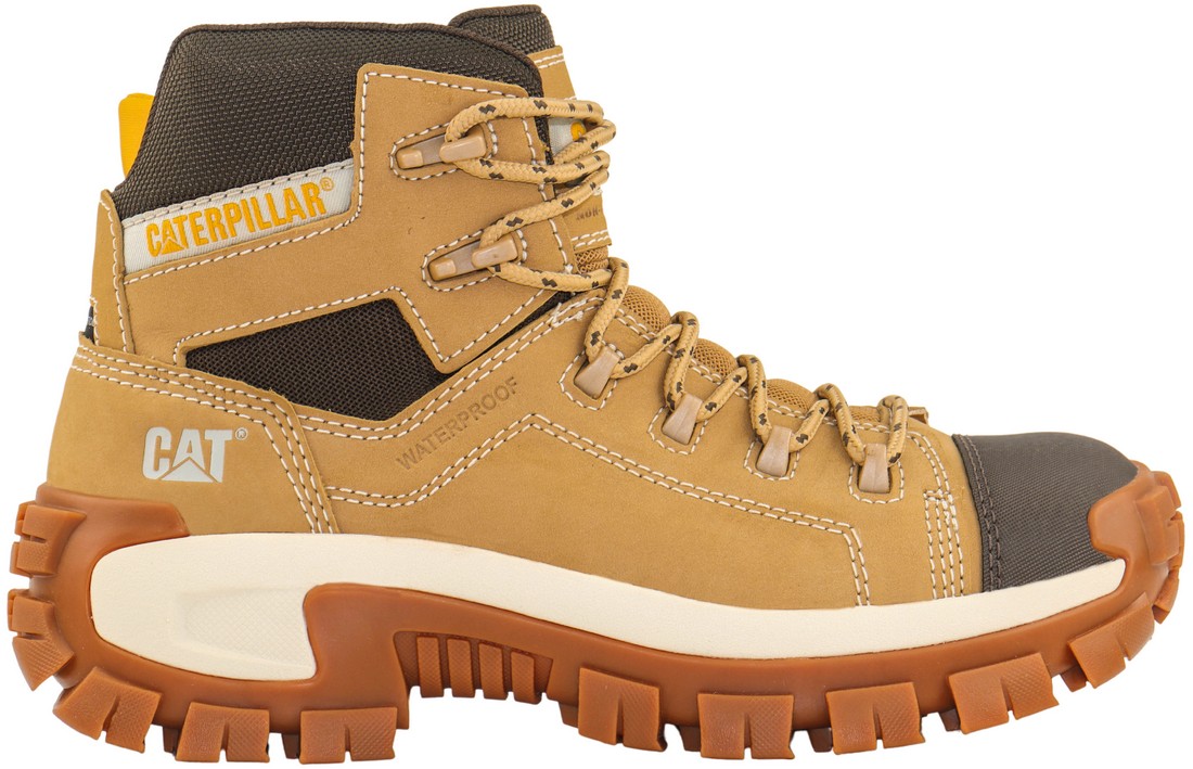 Bota industrial masculina impermeável com bico de aço da Caterpillar