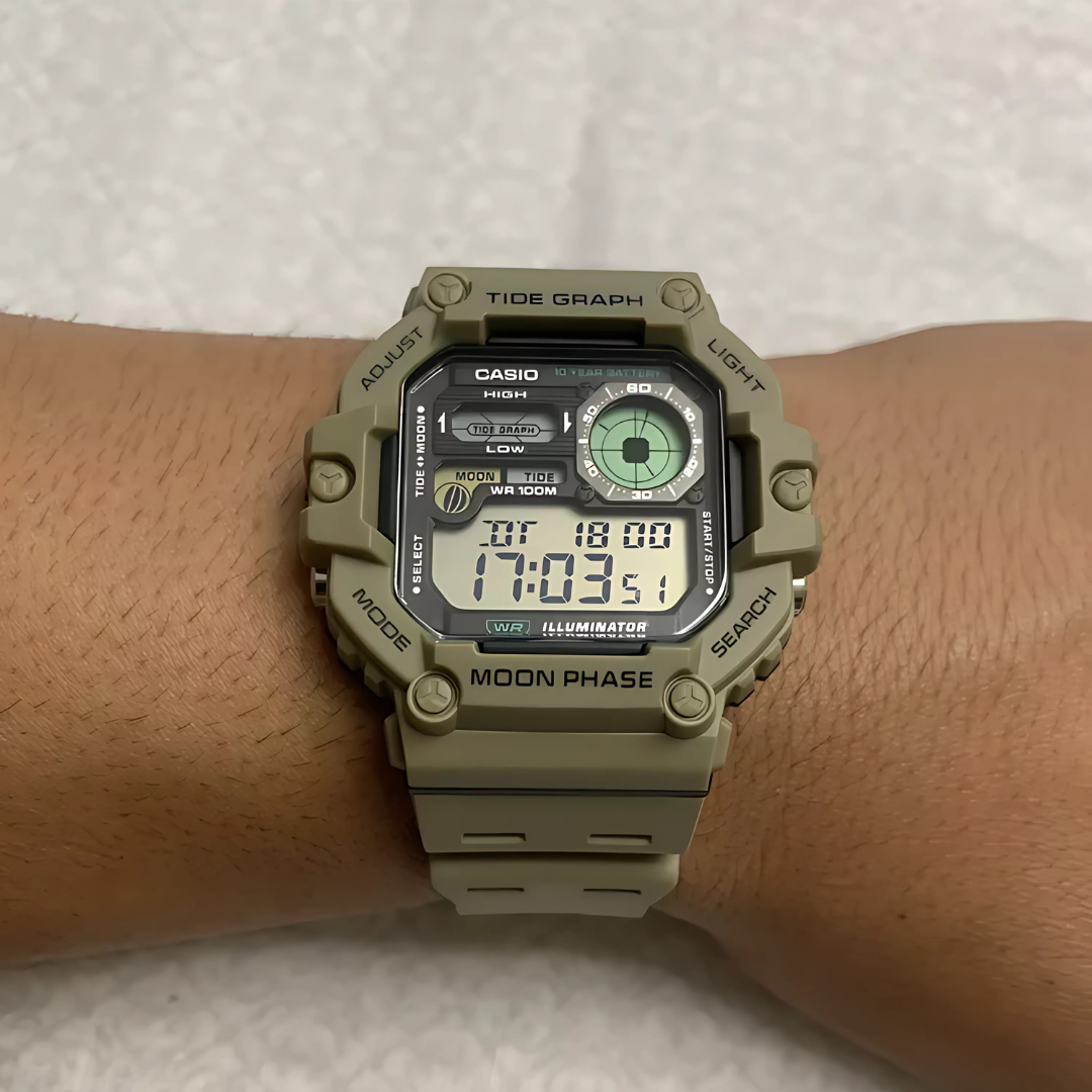 Casio Orologio al quarzo digitale da uomo con cinturino in resina
