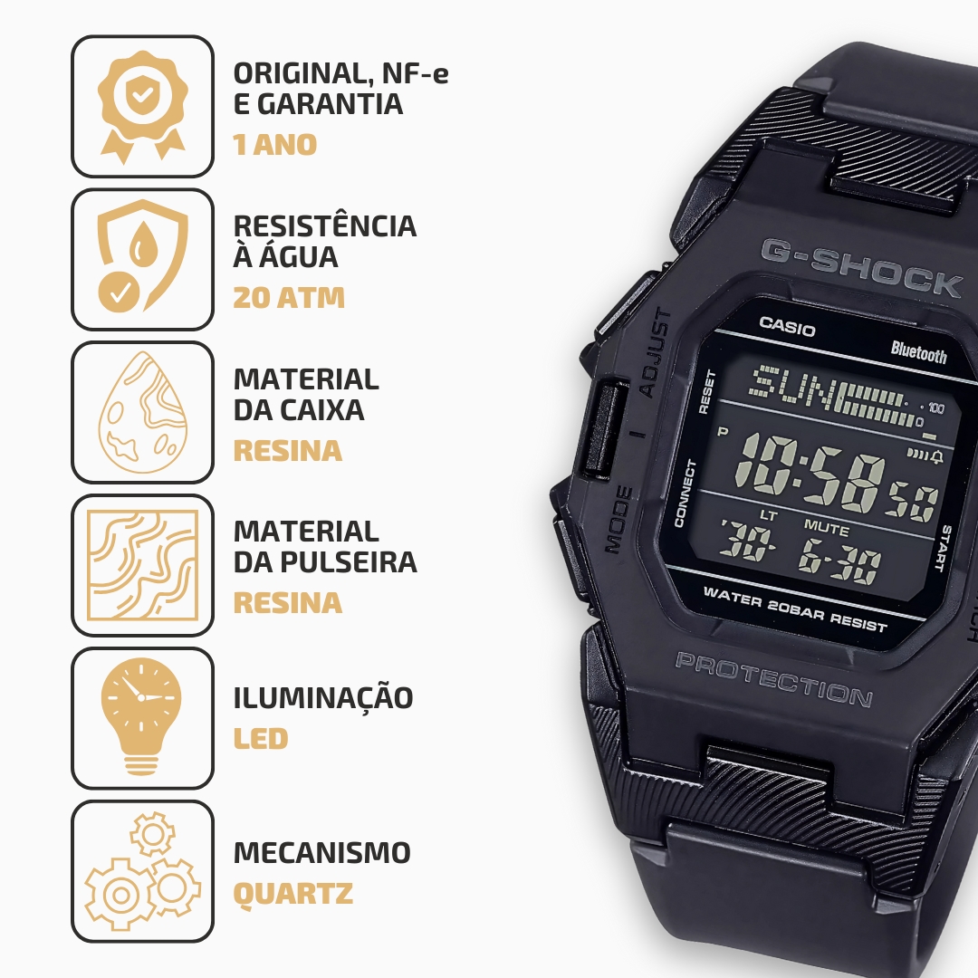 Relógio G-Shock Masculino Digital Preto GD-B500-1DR - Moment - nos