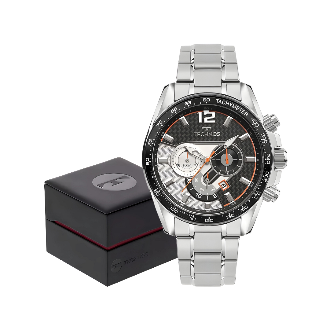 Relógio Technos JS25BBH/K1P Masculino Cronógrafo Aço Inox 10 ATM