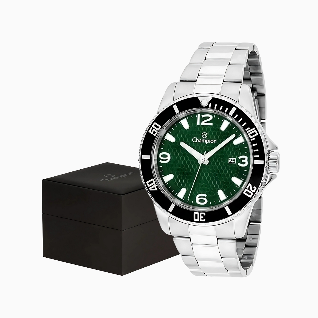Relógio Champion Sport Masculino CA31515T Prata com Data 50m