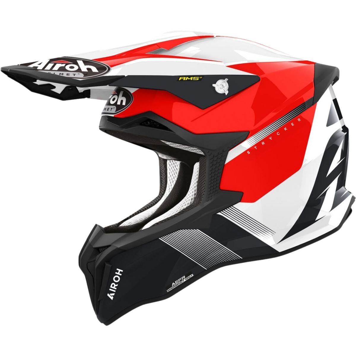 Capacete Airoh Strycker Blazer Vermelho - Menta Motos - A Melhor