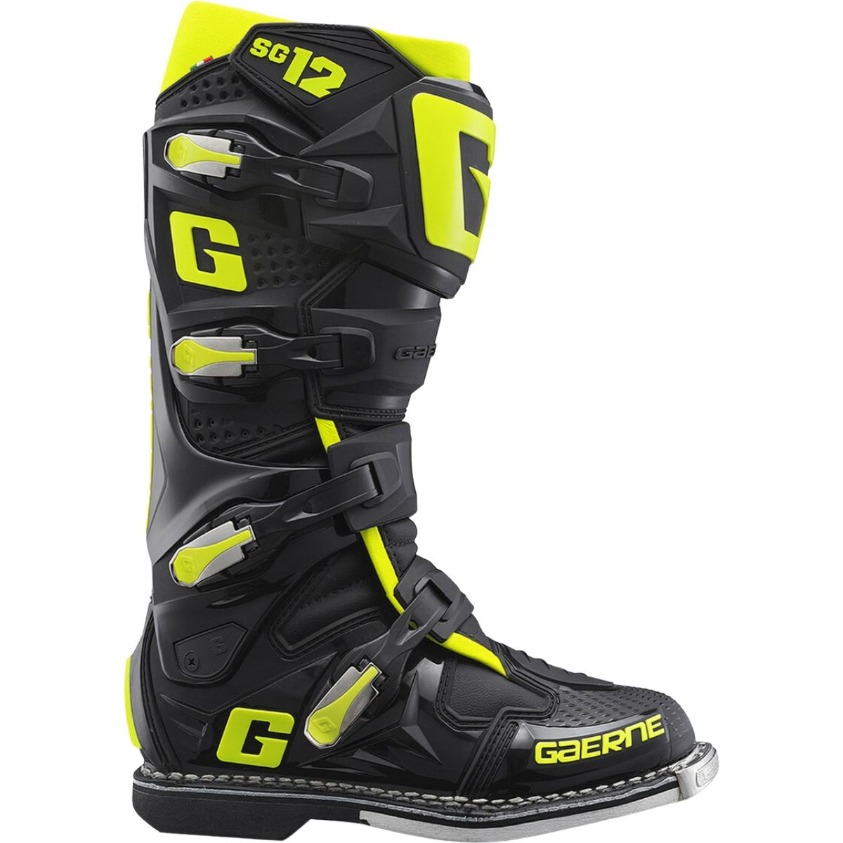 Bota Gaerne SG12 - Preto/Amarelo Fluor - Menta Motos - A Melhor