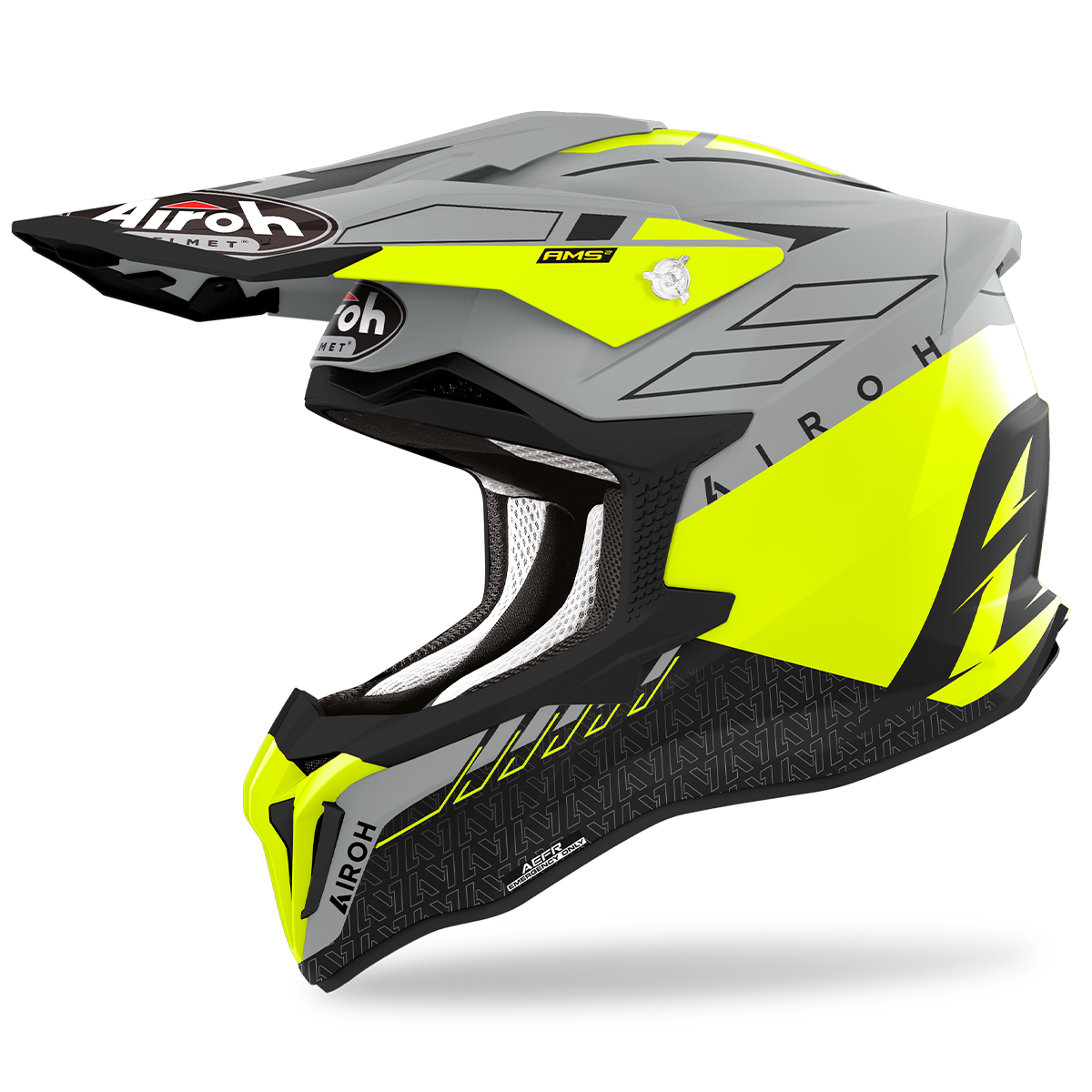 AIROH アイロー　KTM strycker サイズL 2023 Capacete Airoh Strycker Skin Amarelo - Menta Motos - A Melhor Loja