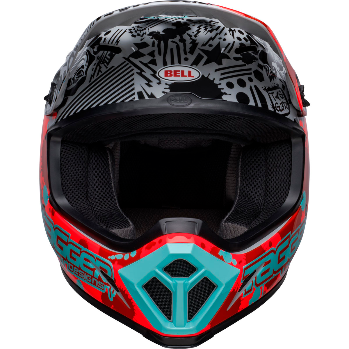 Capacete Bell MX9 MIPS Tagger Splatter Bright - Menta Motos - A