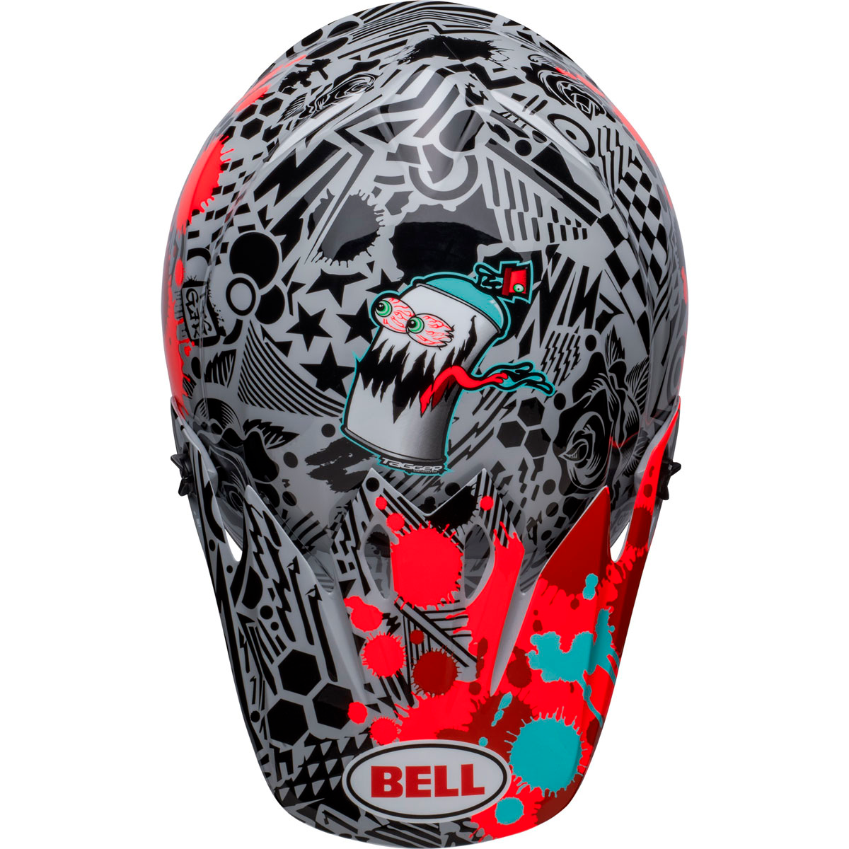 Capacete Bell MX9 MIPS Tagger Splatter Bright - Menta Motos - A