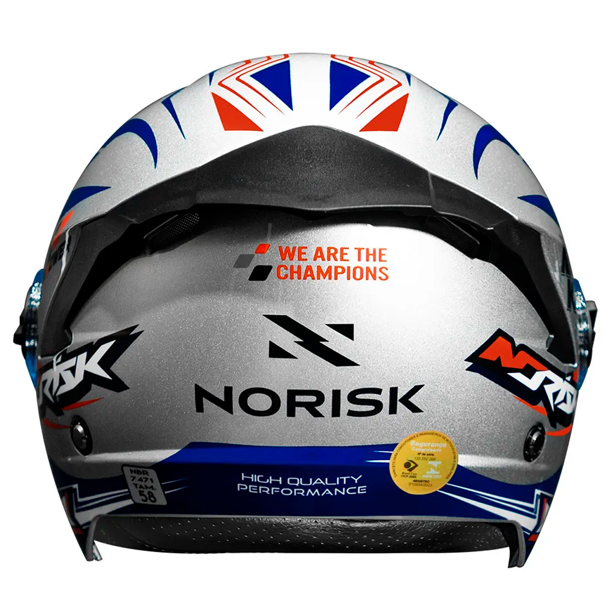 Capacete Norisk Neo Galaxy Prata/Azul - Menta Motos - A Melhor