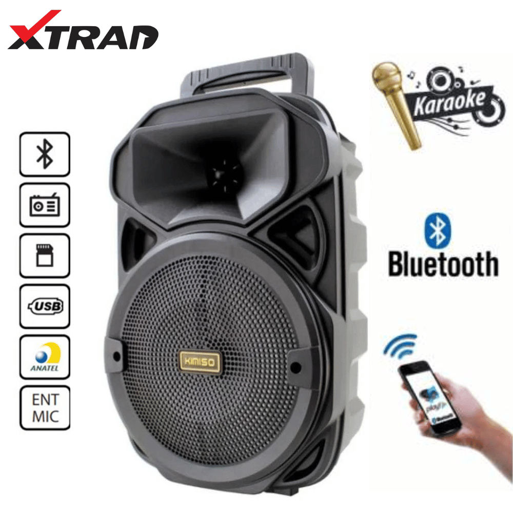 Caixa de som bluetooth XTRAD XDG-65 com microfone - MOBILESHOPP