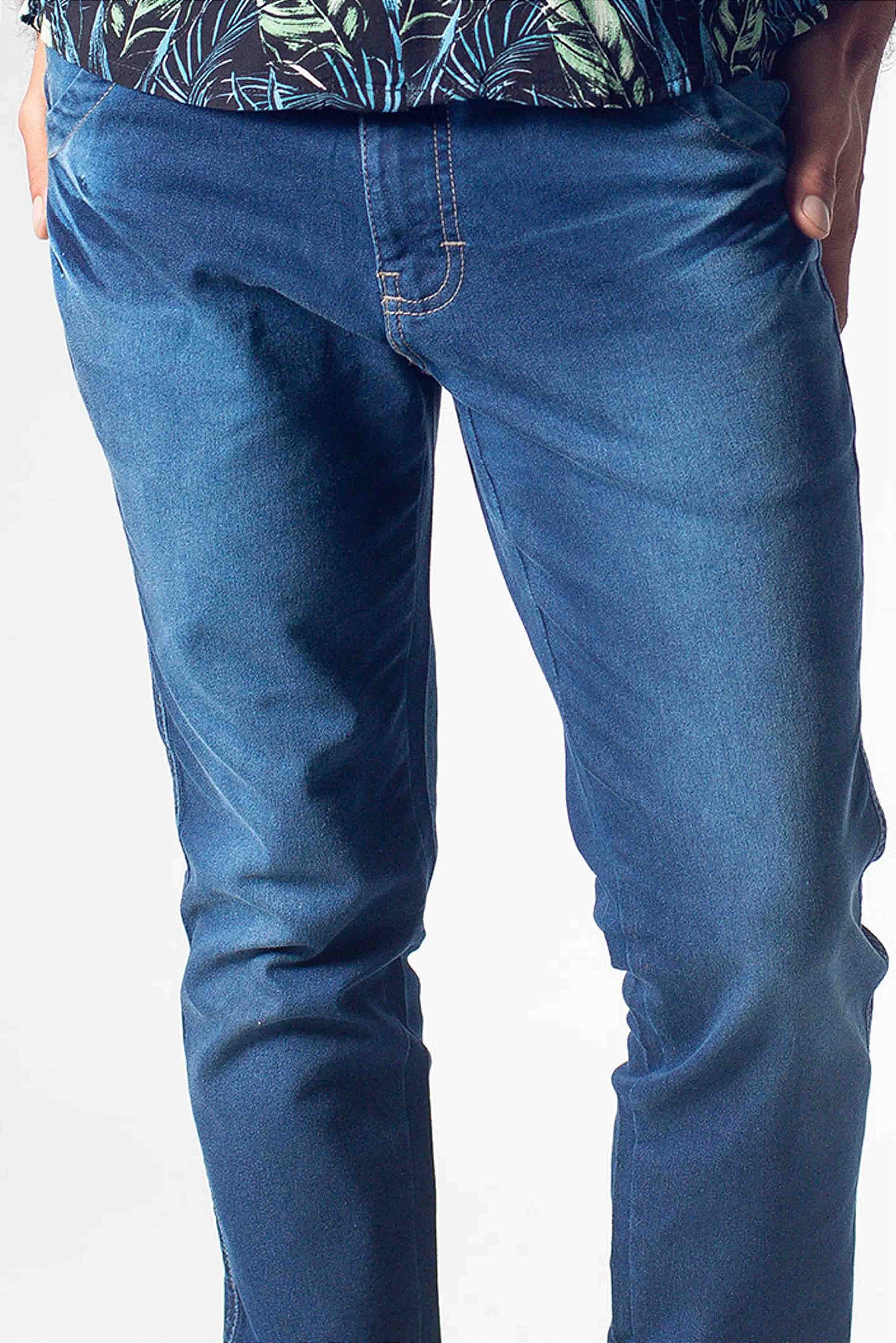 Calça Jeans Slim Com Aplicação - Loja His - Loja His - Moda