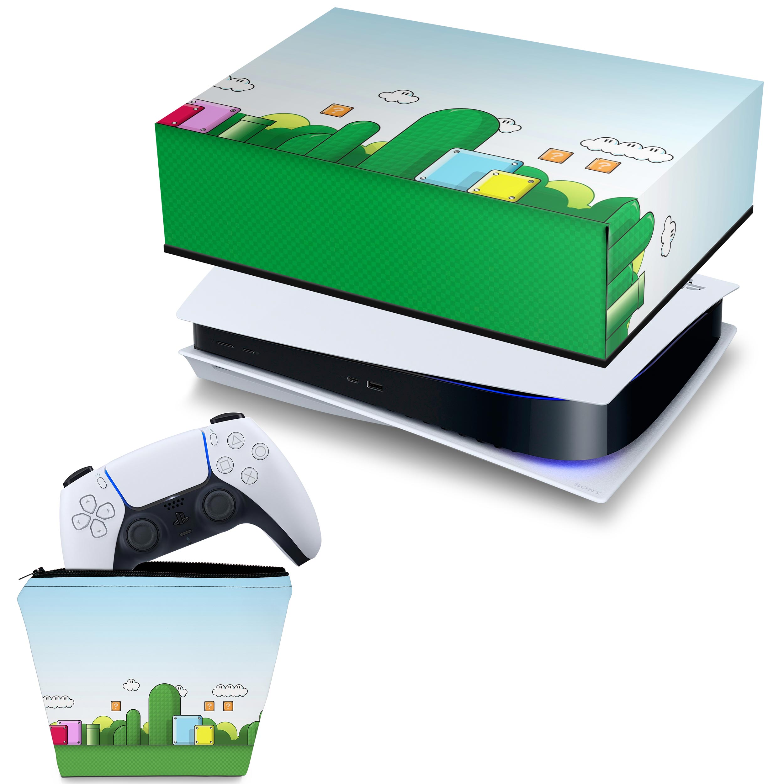 Xbox 360 Super Slim Capa Anti Poeira - Super Mario Bros. - Pop Arte Skins