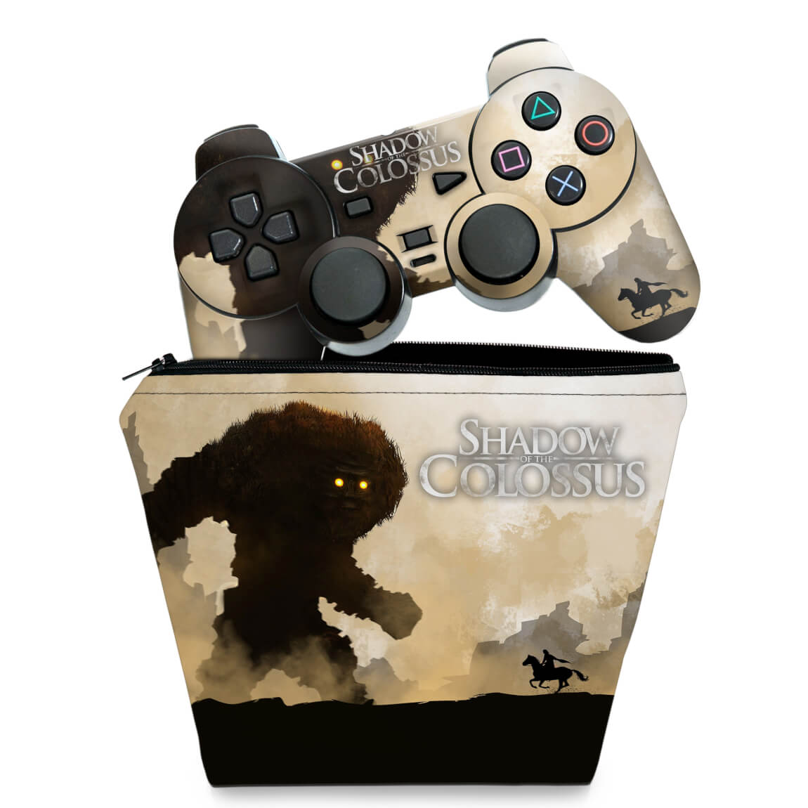 KIT Capa Case e Skin PS2 Controle - Shadow Colossus - Pop Arte Skins