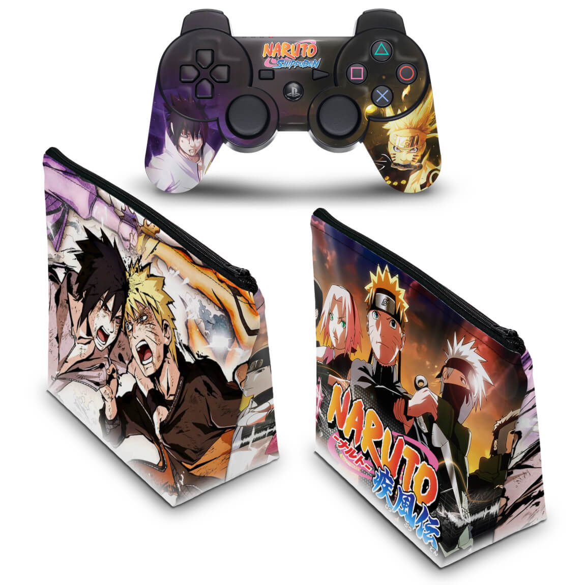 Kit Capa Case E Skin Ps Controle Naruto Akatsuki Pop Arte Skins