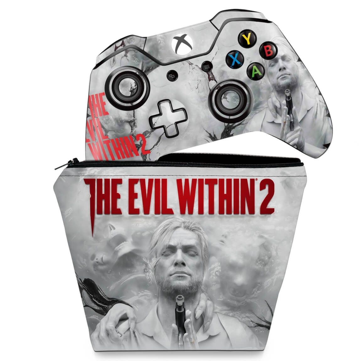 Capa Case e Skin Compatível Xbox One Fat Controle - Resident Evil