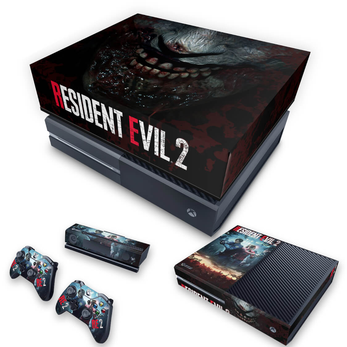 Capa Case e Skin Compatível Xbox One Fat Controle - Resident Evil