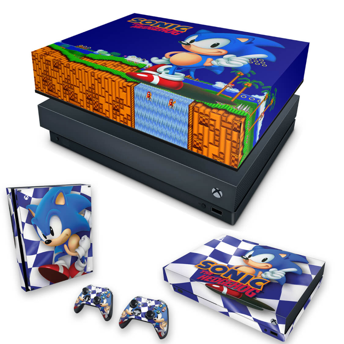 Xbox 360 Slim Capa Anti Poeira - Sonic The Hedgehog - Pop Arte Skins