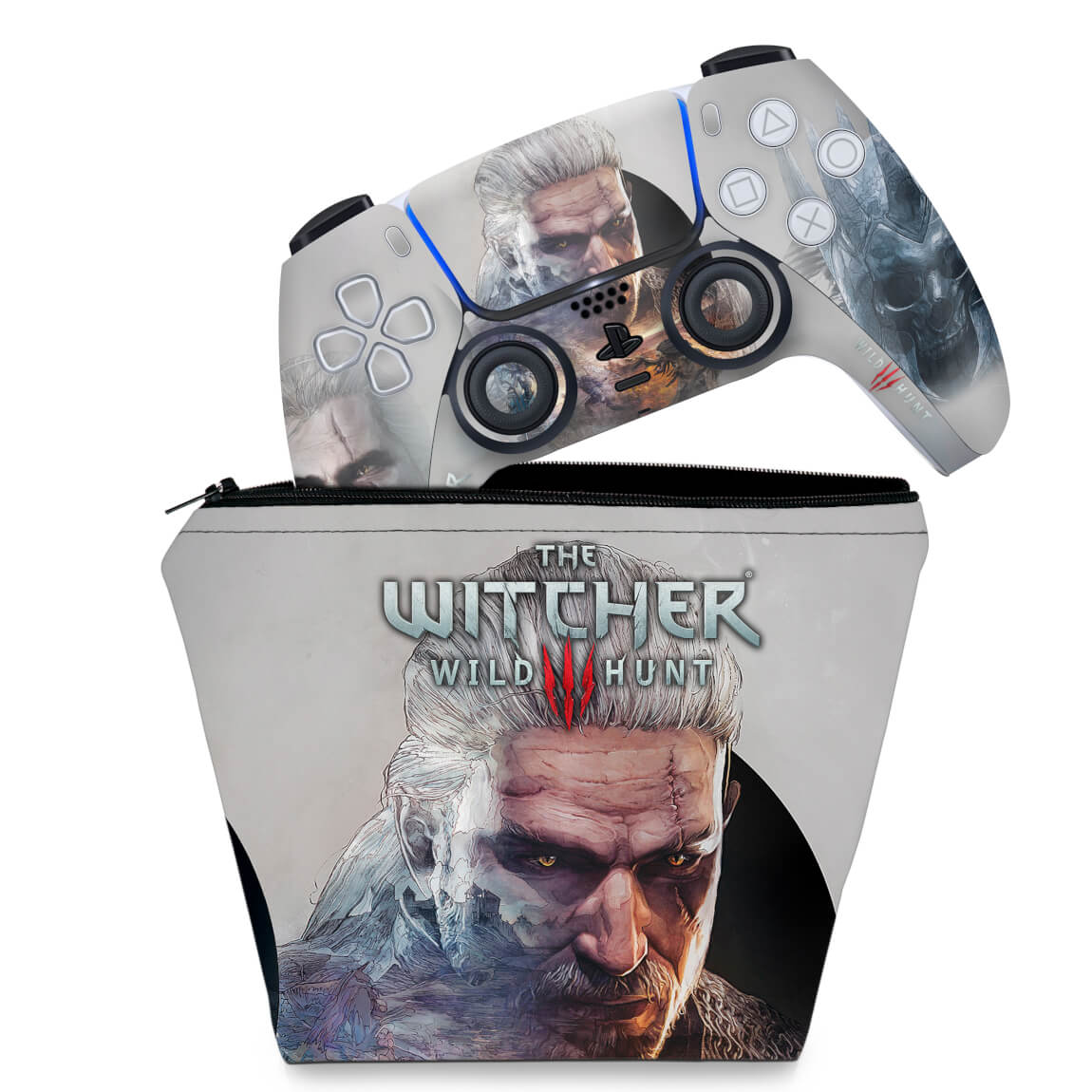 KIT Capa Case e Skin PS5 Controle - The Witcher 3 - Pop Arte Skins