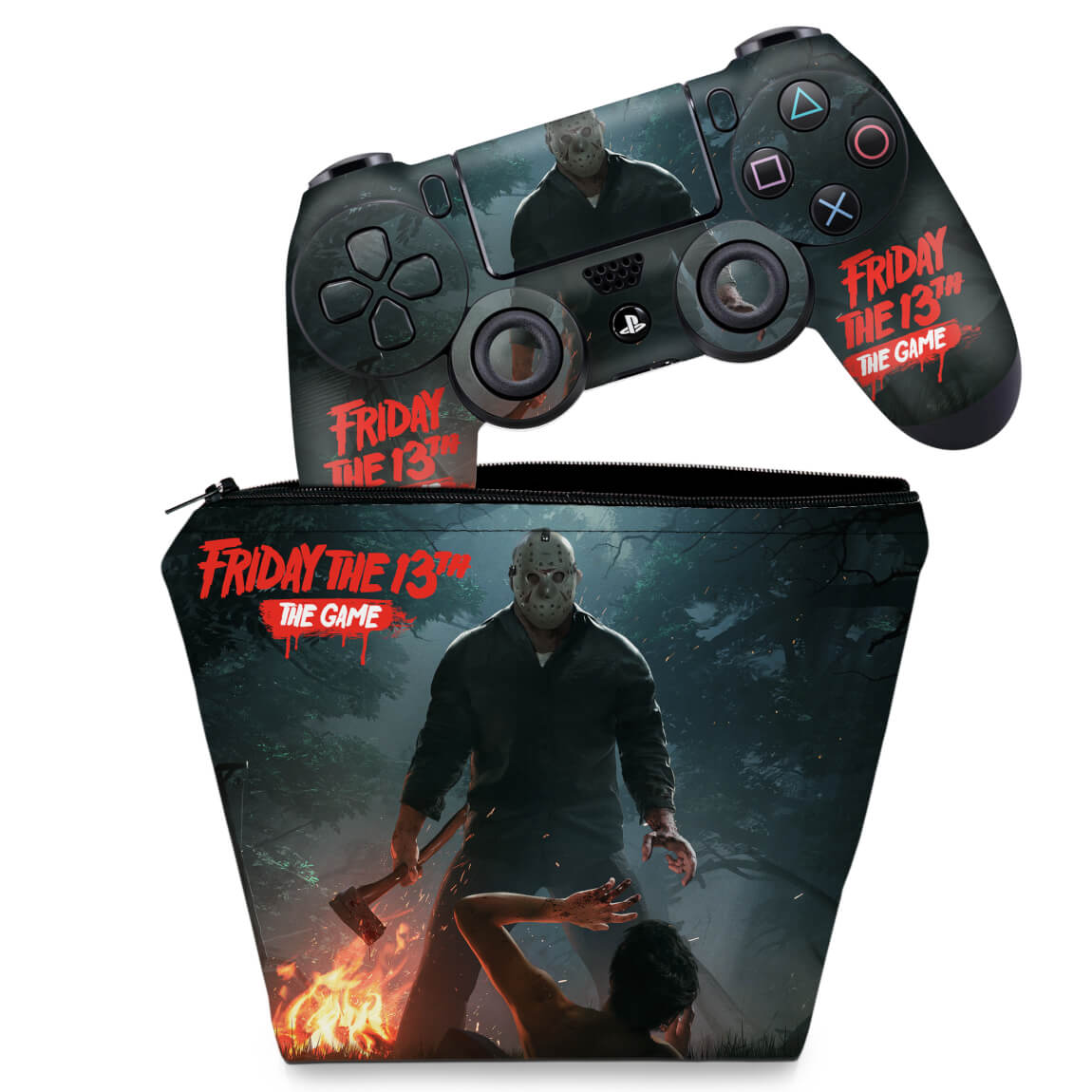 KIT Capa Case e Skin PS4 Controle - Friday The 13Th The Game Sexta-Feira 13  - Pop Arte Skins