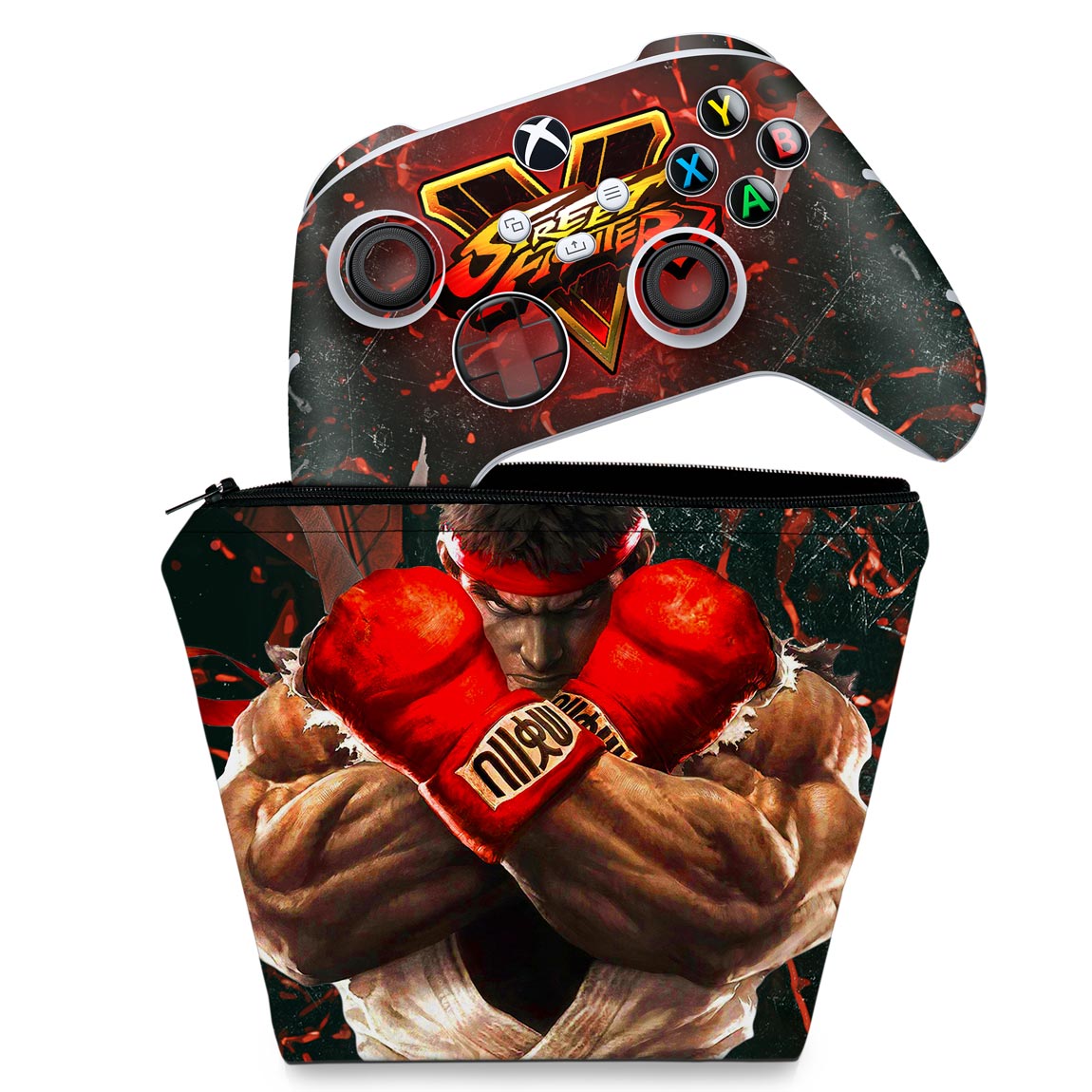 KIT Capa Case e Skin Xbox Series S X Controle - Street Fighter V - Pop Arte  Skins