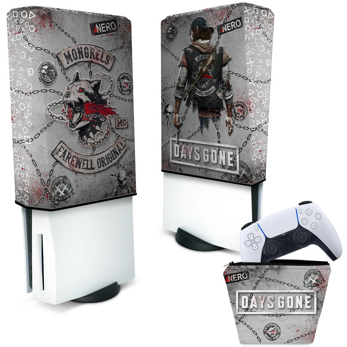 KIT PS5 Capa e Case Controle - Days Gone - Pop Arte Skins