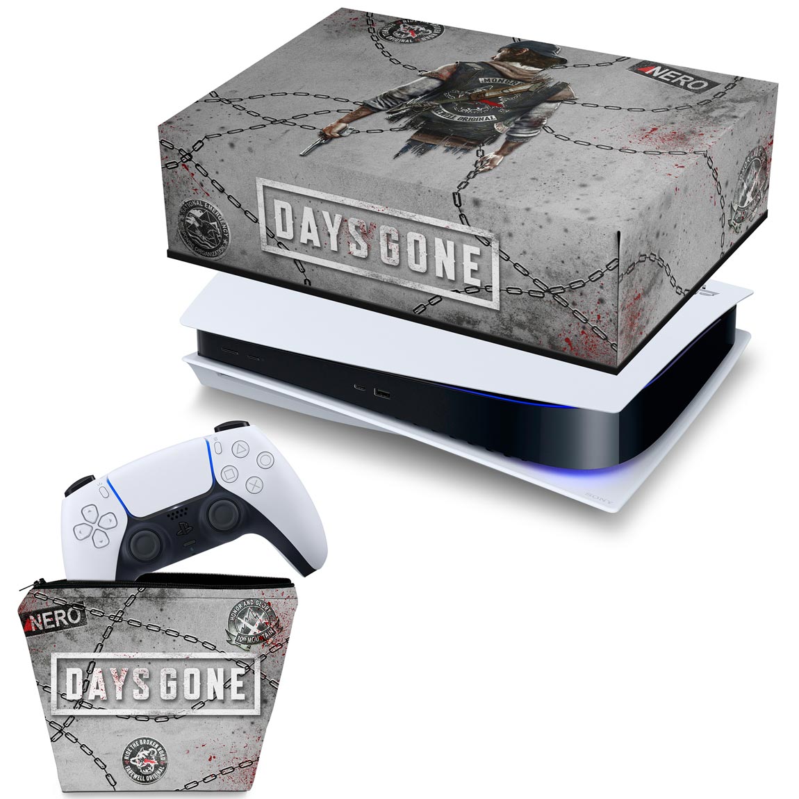 KIT PS5 Capa e Case Controle - Days Gone - Pop Arte Skins