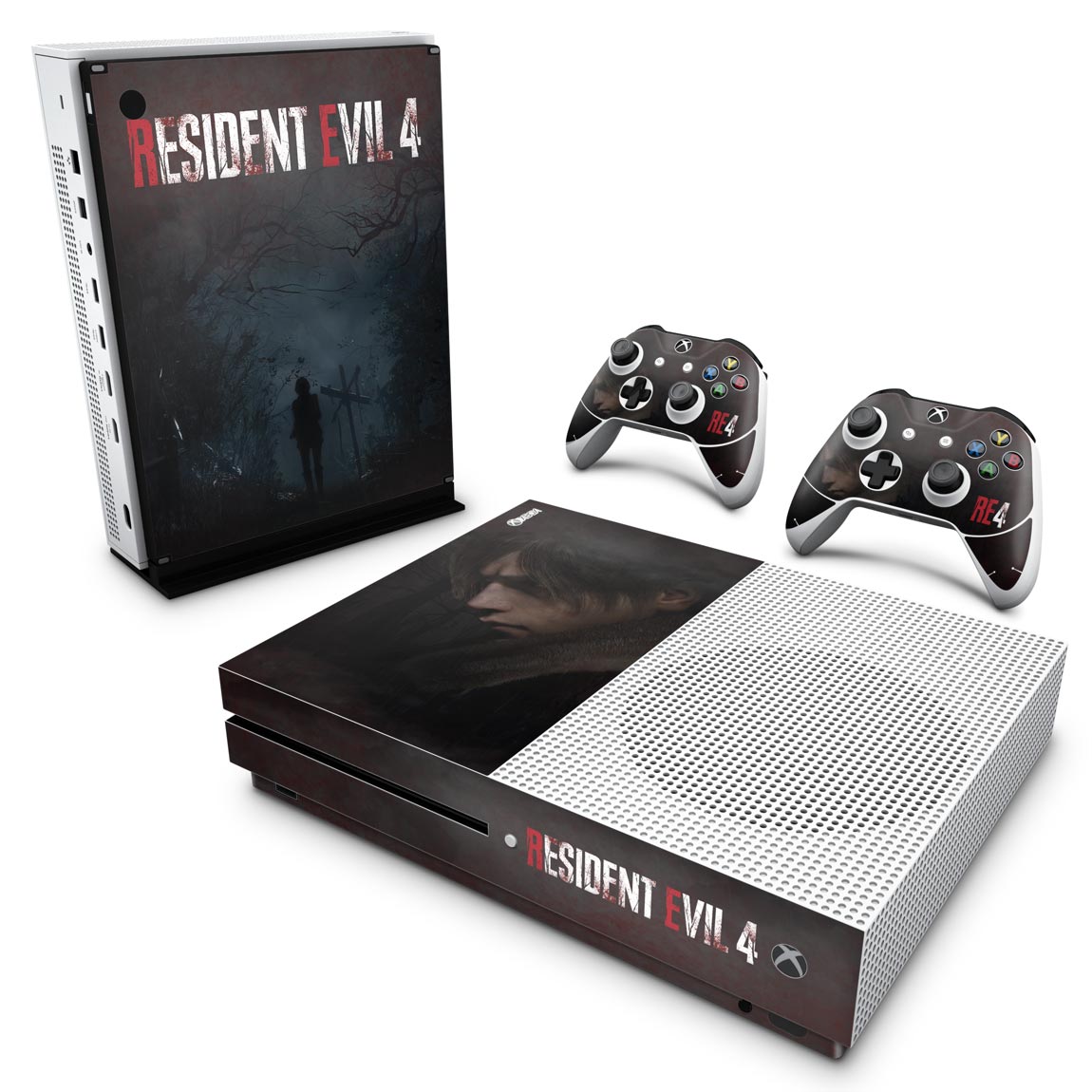 KIT Xbox Series X Capa Anti Poeira e Skin - Resident Evil 4 Remake